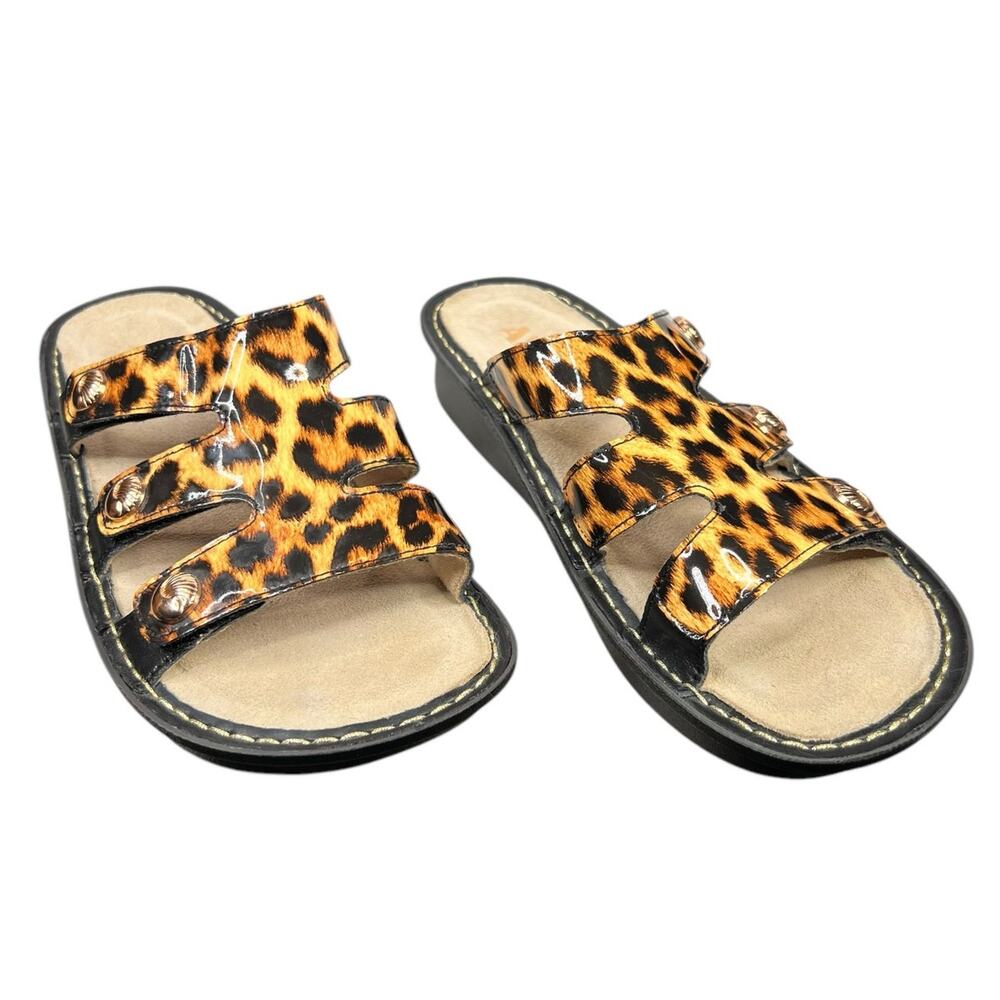 Alegria Women’s Venice Wildness Brown Leopard 3 Strap Sandal Size 40 US 9.5 - Picture 5 of 12